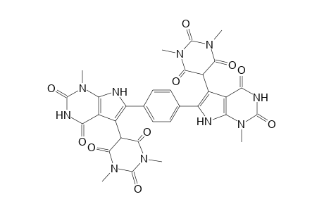 5,5'-(1,4-Phenylenebis(1-methyl-2,4-dioxo-2,3,4,7-tetrahydro-1H-pyrrolo[2,3-d]pyrimidine-6,5-diyl))bis(1,3-dimethylpyrimidine-2,4,6(1H,3H,5H)-trione)