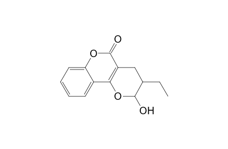 2H,5H-Pyrano[3,2-c][1]benzopyran-5-one, 3-ethyl-3,4-dihydro-2-hydroxy-