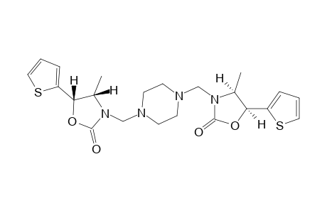 (SYN)-1,4-BIS-[(4-METHYL-5-THIEN-2-YL-2-OXO-1,3-OXAZOLIDIN-3-YL)-METHYL]-PIPERAZINE