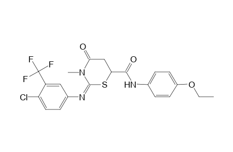 2-{[4-chloro-3-(trifluoromethyl)phenyl]imino}-N-(4-ethoxyphenyl)-3-methyl-4-oxo-1,3-thiazinane-6-carboxamide
