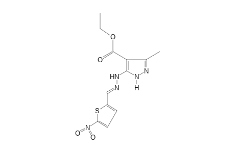 3-methyl-5-[(5-nitro-2-thenylidene)hydrazino]pyrazole-4-carboxylic acid, ethyl ester