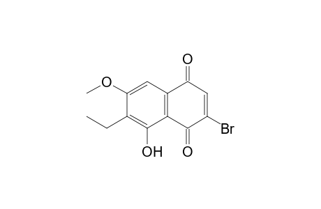 2-bromanyl-7-ethyl-6-methoxy-8-oxidanyl-naphthalene-1,4-dione