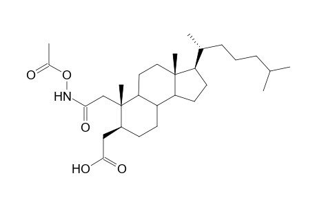 N-Acetoxy-2,3-seco-5.alpha.-cholestane-2,3-dioic acid - 2-amide