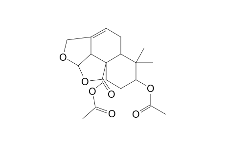 [4AS-(4A-ALPHA,6-ALPHA,8-ALPHA,8AS*,10A-ALPHA,10B-ALPHA)]-4,4A,5,6,7,8,10A,10B-OCTAHYDRO-6,8-DIACETYLOXY-5,5-DIMETHYL-BENZO-[E]-FURO-[2.3.4-CD]-ISOBENZOFURAN-9