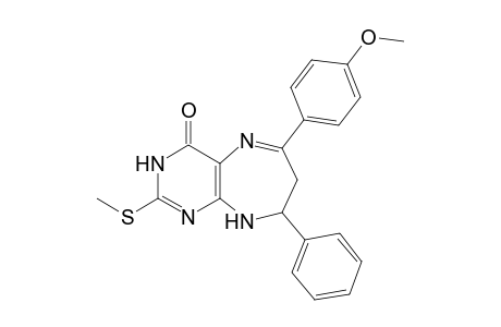 2,3,6,7-TETRAHYDRO-4-(4-METHOXYPHENYL)-8-METHYLTHIO-2-PHENYL-1H-PYRIMIDO-[4,5-B]-[1,4]-DIAZEPIN-6-ONE