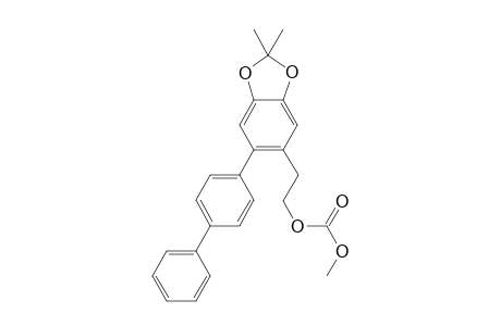 2-(6-([1,1'-biphenyl]-4-yl)-2,2-dimethylbenzo[d][1,3]dioxol-5-yl)ethyl methyl carbonate