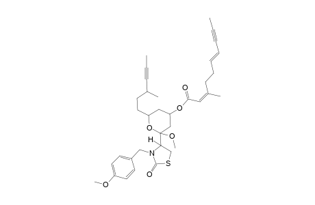 N-(p-Methoxybenzyl)-4-[2-methoxy-4-(3-methyl-1-oxodec-2,6-dien-8-yn-1-yloxy)-6-(3-methylhex-4-yn-1-yl)tetrahydropyran-2-yl]thiazolidin-2-one isomer