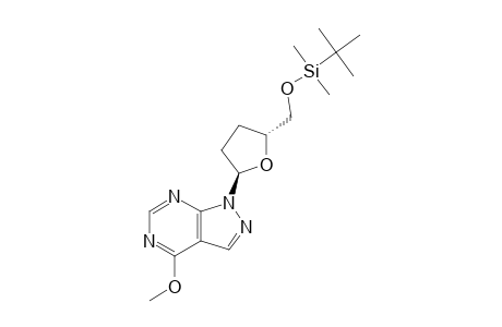 1-[2,3-DIDEOXY-5-O-[(1,1-DIMETHYLETHYL)-DIMETHYLSILYL]-ALPHA-D-GLYCERO-PENTOFURANOSYL]-4-METHOXY-1H-PYRAZOLO-[3,4-D]-PYRIMIDINE