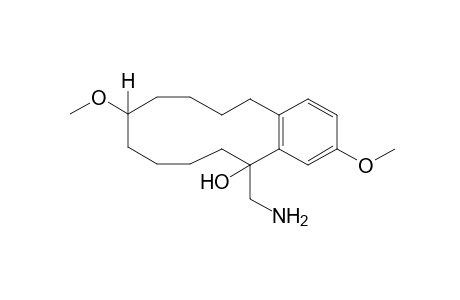 5-(aminomethyl)-3,10-dimethoxy-7,8,9,10,11,12,13,14-octahydro-6H-benzocyclododecen-5-ol