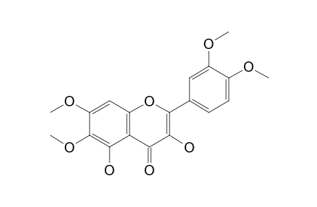 2-(3,4-Dimethoxyphenyl)-3,5-dihydroxy-6,7-dimethoxy-1-benzopyran-4-one