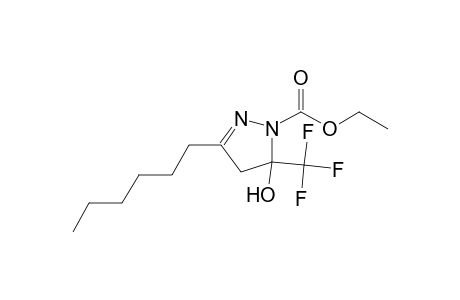 ethyl 3-hexyl-5-hydroxy-5-(trifluoromethyl)-4,5-dihydro-1H-pyrazole-1-carboxylate