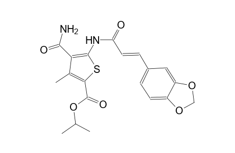 isopropyl 4-(aminocarbonyl)-5-{[(2E)-3-(1,3-benzodioxol-5-yl)-2-propenoyl]amino}-3-methyl-2-thiophenecarboxylate