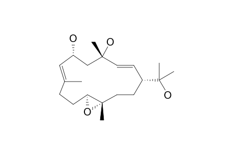 (1S,2E,4S,6R,7E,11S,12S)-11,12-Epoxy-2,7-cembradiene-4,6,15-triol