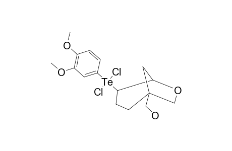 3',4'-DIMETHOXYPHENYL-(CIS-1-HYDROXYMETHYL-TRANS-6-OXABICYClO-[3.2.1]-OCT-4-YL)-TELLURIUM-(4)-DICHLORIDE