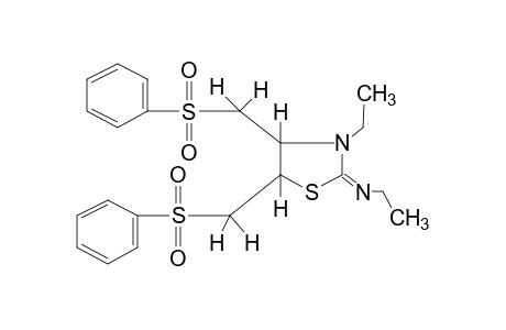 4,5-bis[(phenylsulfonyl)methyl]-3-ethyl-2-(ethylimino)thiazolidine