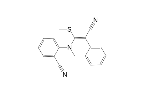 2-N-[2-Cyano-1-(thiomethyl)-2-phenyl]vinyl-N-(methylamino)benzonitrile