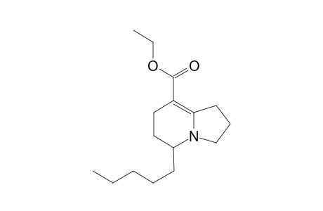 5-Amyl-1,2,3,5,6,7-hexahydroindolizine-8-carboxylic acid ethyl ester