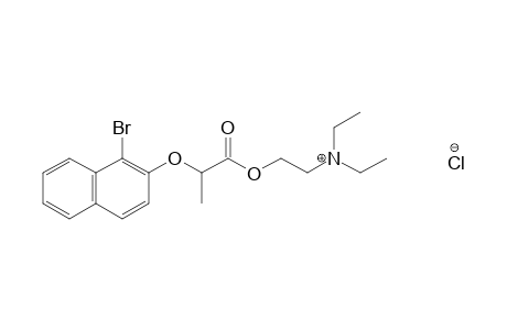 2-[(1-bromo-2-naphthyl)oxy]propionic acid, 2-(diethylamino)ethyl ester, hydrochloride