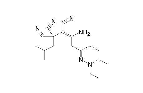 2-AMINO-3-[1-(DIETHYLHYDRAZONO)PROPYL]-1,5,5-TRICYANO-4-ISOPROPYL-1-CYCLOPENTENE