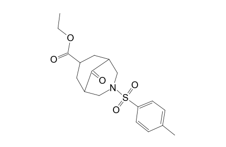 9-oxo-3-(p-tolylsulfonyl)-3-azabicyclo[3.3.1]nonane-7-carboxylic acid, ethyl ester