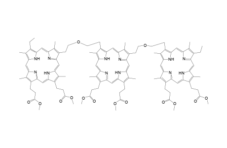 2,2''-Diethyl-4,2':4',2''-bis[1,1-epoxydi(ethylidene]]ter[1,3,5,8-tetramethyl-6,7-bis(methoxycarbonylethyl)porphyrin] .beta. isomer