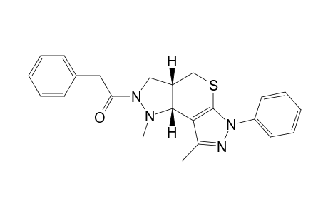 (3aSR,8bRS)-2,3,3a,4,6,8b-Hexahydro-1,8-dimethyl-6-phenyl-2-phenylacetyl-1H-thiopyrano[2,3-c:4,5-c']dipyrazole