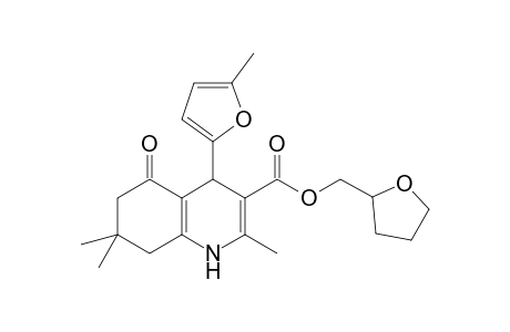 3-quinolinecarboxylic acid, 1,4,5,6,7,8-hexahydro-2,7,7-trimethyl-4-(5-methyl-2-furanyl)-5-oxo-, (tetrahydro-2-furanyl)methyl ester
