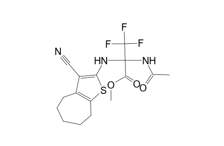 alanine, N-acetyl-2-[(3-cyano-5,6,7,8-tetrahydro-4H-cyclohepta[b]thien-2-yl)amino]-3,3,3-trifluoro-, methyl ester