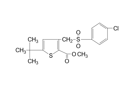 5-tert-butyl-3-{[(p-chlorophenyl)sulfonyl]methyl}-2-thiophenecarboxylic acid, methyl ester