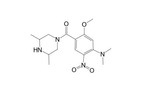 benzenamine, 4-[(3,5-dimethyl-1-piperazinyl)carbonyl]-5-methoxy-N,N-dimethyl-2-nitro-