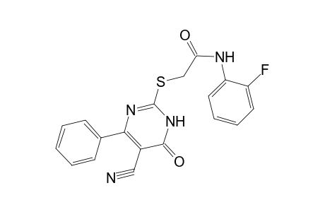 2-[(5-cyano-4-keto-6-phenyl-1H-pyrimidin-2-yl)thio]-N-(2-fluorophenyl)acetamide