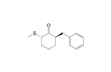 (2R*,6S*)-2-Benzyl-6-(methylthio)cyclohexanone