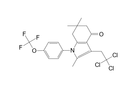 4H-indol-4-one, 1,5,6,7-tetrahydro-2,6,6-trimethyl-3-(2,2,2-trichloroethyl)-1-[4-(trifluoromethoxy)phenyl]-