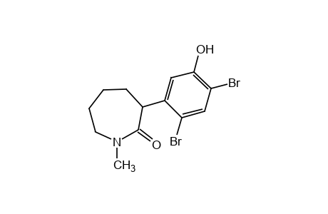 3-(2,4-dibromo-5-hydroxyphenyl)hexahydro-1-methyl-2H-azepin-2-one