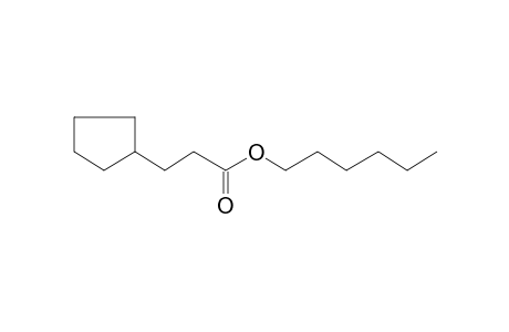 3-Cyclopentylpropionic acid, hexyl ester