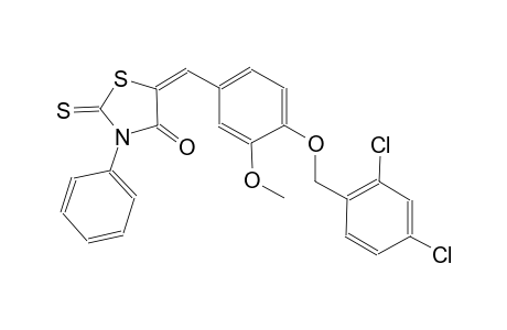 (5E)-5-{4-[(2,4-dichlorobenzyl)oxy]-3-methoxybenzylidene}-3-phenyl-2-thioxo-1,3-thiazolidin-4-one