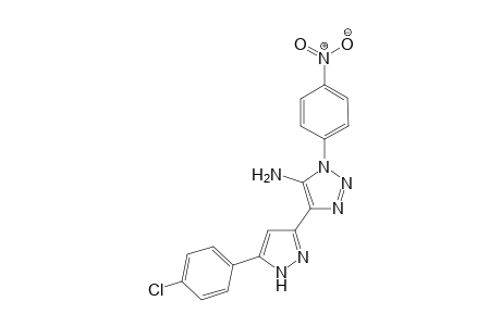 5-[3-(4-chlorophenyl)-1H-pyrazol-5-yl]-3-(4-nitrophenyl)-1,2,3-triazol-4-amine