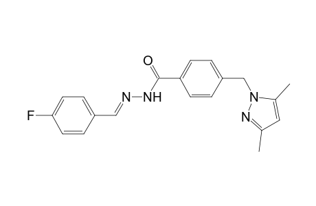 4-[(3,5-dimethyl-1H-pyrazol-1-yl)methyl]-N'-[(E)-(4-fluorophenyl)methylidene]benzohydrazide