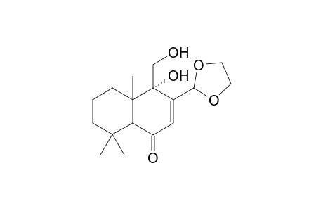 9.alpha.,11-Dihydroxy-6-oxo-7-drimen-12-al 12-Ethylene Acetal 12-Ethylene Acetal