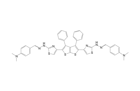 4,4'-((2,2'-(4,4'-(3,4-Diphenylthieno[2,3-b]thiophene-2,5-diyl)bis(thiazole-4,2-diyl))bis(hydrazin-2-yl-1-ylidene))bis(methanylylidene))bis(N,N-dimethylaniline)