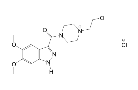 4-[(5,6-dimethoxy-1H-indazol-3-yl)carbonyl]-1-piperazineethanol, monohydrochloride