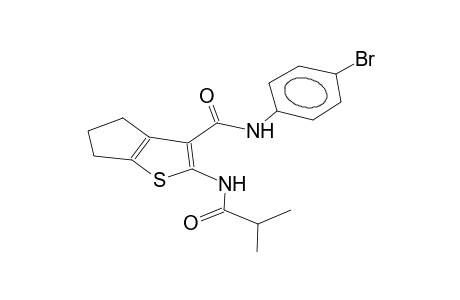 2-(1-oxo-2-methylpropylamino)-3-(4-bromophenylcarbamoyl)-4,5-trimethylenothiophene