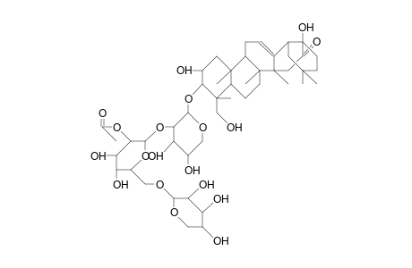 2'-O-Acetyl-30-(.alpha.-L-arabinopyranosyl-(1->6).beta.-D-glucopyranosyl-(1->2).alpha.-L-arabinopyranosyl)-2.beta.,17,23-trie