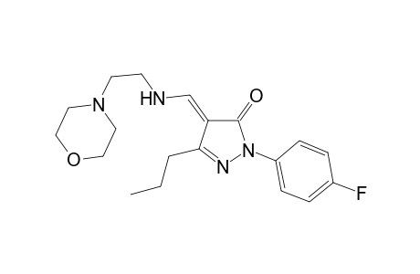 3H-pyrazol-3-one, 2-(4-fluorophenyl)-2,4-dihydro-4-[[[2-(4-morpholinyl)ethyl]amino]methylene]-5-propyl-, (4E)-