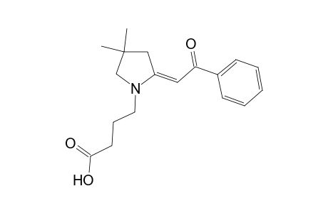 4-[(2E)-4,4-dimethyl-2-phenacylidene-1-pyrrolidinyl]butanoic acid