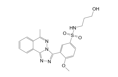 N-(3-hydroxypropyl)-4-methoxy-3-(6-methyl[1,2,4]triazolo[3,4-a]phthalazin-3-yl)benzenesulfonamide