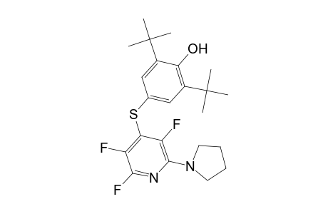 2,6-Ditert-butyl-4-[(2,3,5-trifluoro-6-pyrrolidin-1-yl-4-pyridyl)sulfanyl]phenol
