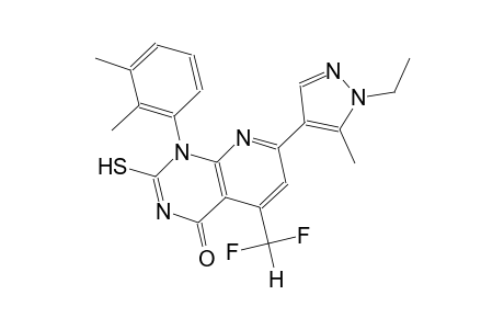 pyrido[2,3-d]pyrimidin-4(1H)-one, 5-(difluoromethyl)-1-(2,3-dimethylphenyl)-7-(1-ethyl-5-methyl-1H-pyrazol-4-yl)-2-mercapto-