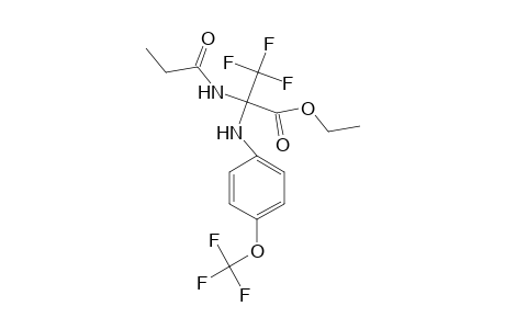 Ethyl 3,3,3-trifluoro-2-propionamido-2-[4-(trifluoromethoxy)anilino]propionate