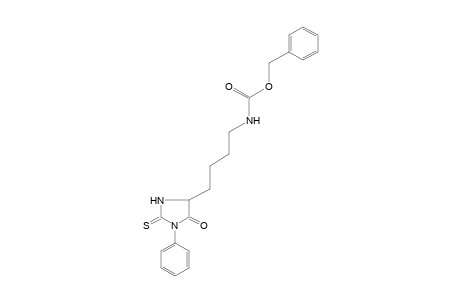 [4-(5-oxo-1-phenyl-2-thioxo-4-imidazolidinyl)butyl]carbamic acid, benzyl ester